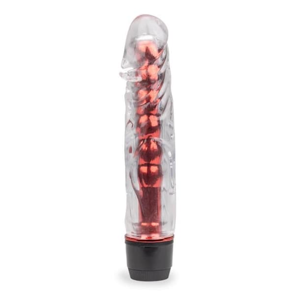 Vibrerande dildo med avtagbart fodral Jay Red