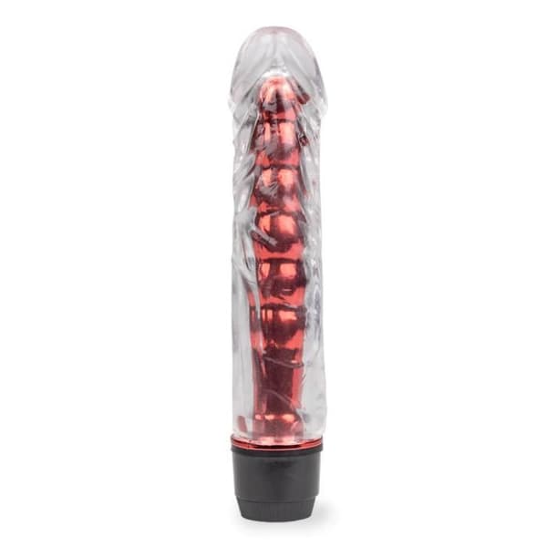 Vibrerande dildo med avtagbart fodral Jay Red