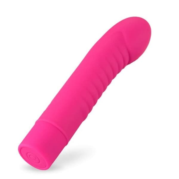 Sexleksak - Love and Vibes - Miniribbad vibrator 13cm - Silikon - Rosa - 10 vibrationslägen