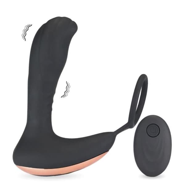 Vibrerande prostatastimulator med cockring 7 lägen
