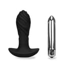 Miniatyrbild 1 av 4: Magic Black multifunktionell vibrerande analplugg