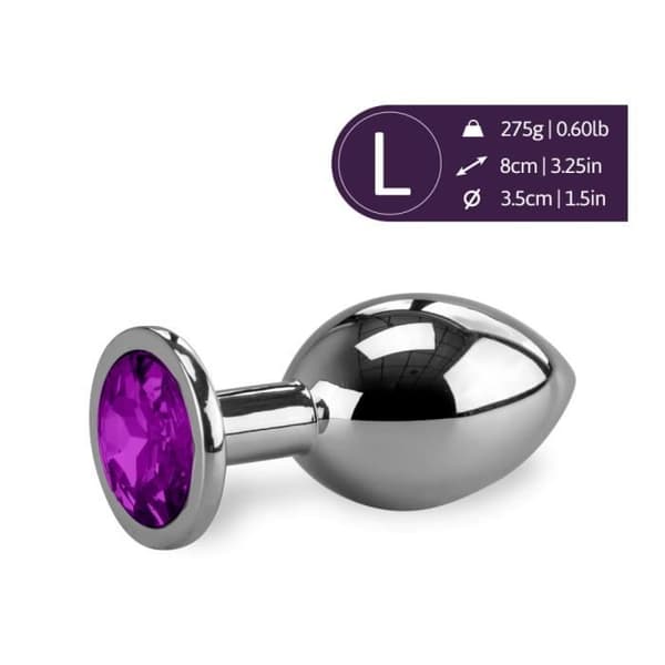 Rosebud Anal Jewel 275gr L - 8 Ametistfärger