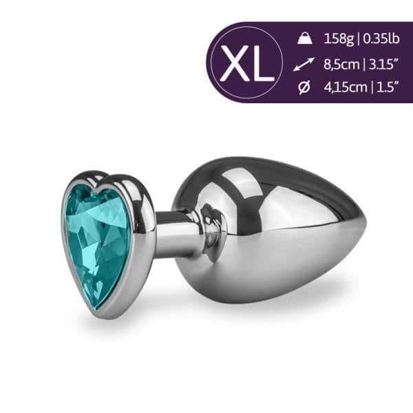 Anal Jewel Rosebud Heart XL Turkos nr