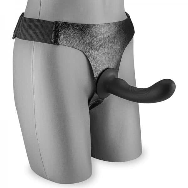 Gode - KÄRLEK &amp; VIBBAR - Böjd 15CM - Mjuk Silikon - Flexibel - Justerbart Elastiskt Bälte