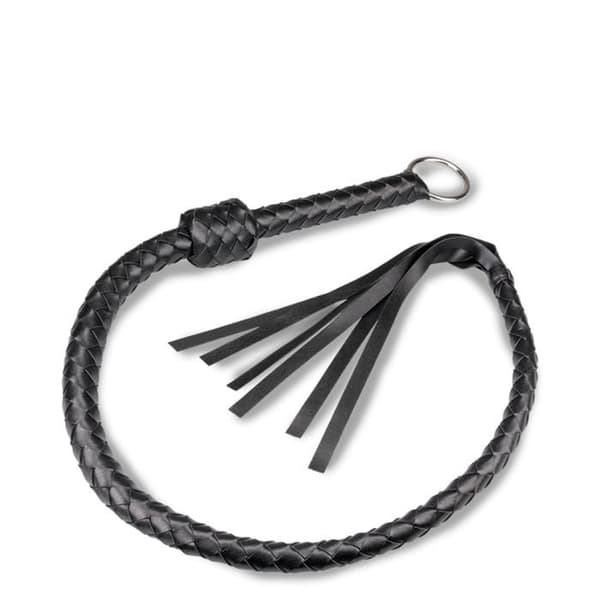 BDSM-pisk - Okänt märke - 105,0cm - Flätad konstläder - Svart