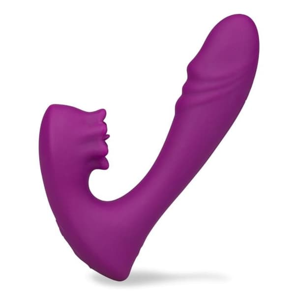 Klitorisstimulerande slag- och fjärrstyrd vibrator Lila