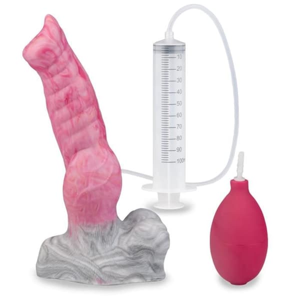 Wolf djur ejakulator sugkopp dildo
