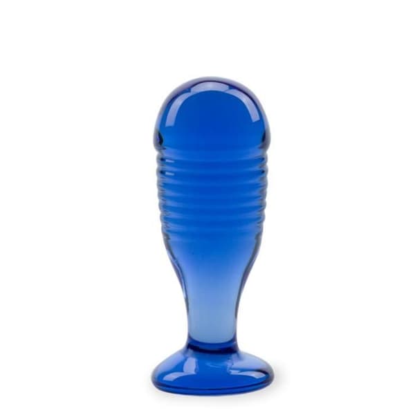 Glasanalplugg Saturn - Märke - Modell - Ribbade - Ideala dimensioner - Bred bas