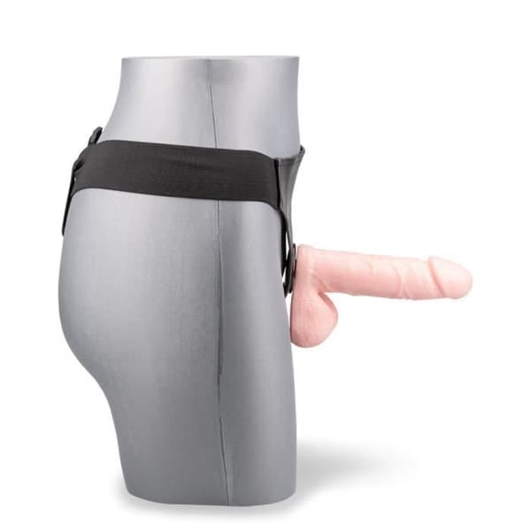 Strap-on dildo - O-Ring - PVC - 15cm insättbar - Svart