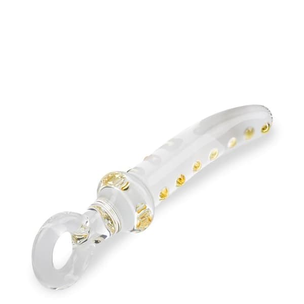 Gode i glas - Olympe - Noduleret og buet - 21,5 cm lang - 3,0 cm i diameter