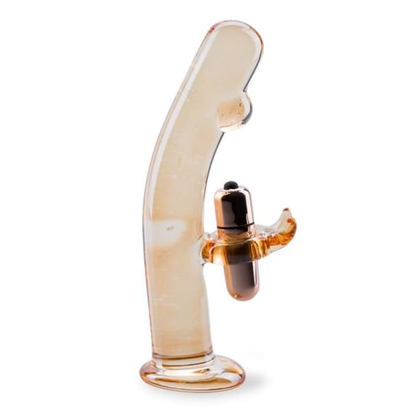 Glas dildo vibrerande Mr Pleasure - för män och kvinnor