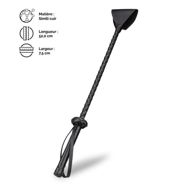 Maskerad BDSM piska - Svart - Erotiskt tillbehör - Handledsrem - 52,0 cm