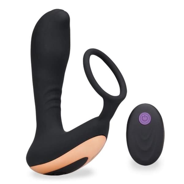 Vibrerande prostatastimulator med cockring 7 lägen