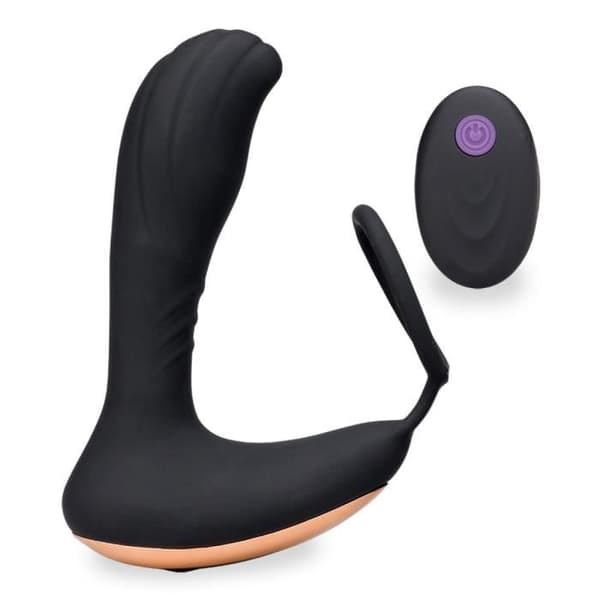 Vibrerande prostatastimulator med cockring 7 lägen