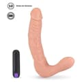 Miniatyrbild 4 av 4: Lesbisk V-formad vibrerande strap-on dildo
