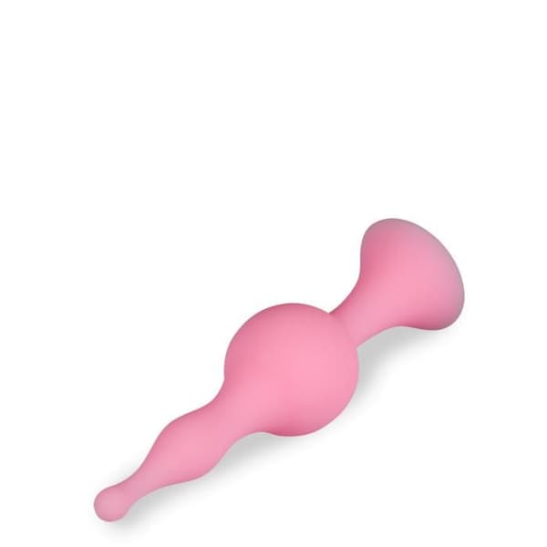 Analplugg - Blob - Silikon - Progressiv diameter - Sugkopp