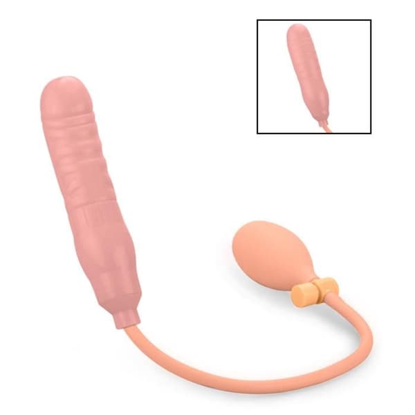 Uppblåsbar anal dildo med pump Icke-svart