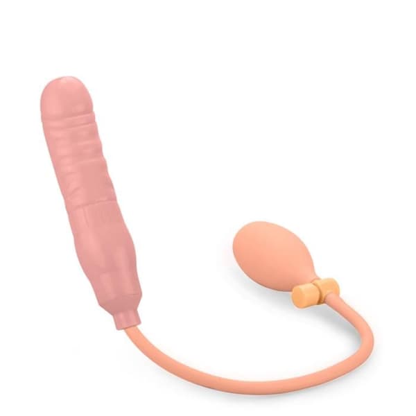 Uppblåsbar anal dildo med pump Icke-svart