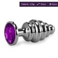 Miniatyrbild 1 av 2: XL Twisted Rosebud Anal Jewel -Ametist Icke-ametist