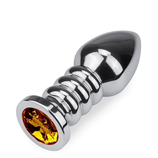 XL ringad rosenknopp anal juvel - 8 färger