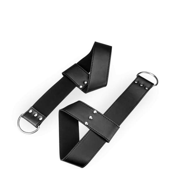 Ett par läder Bondage handledsskydd nr