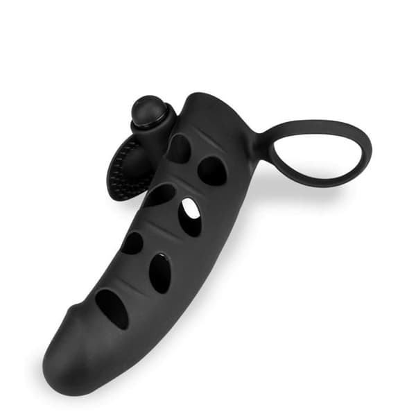 Silikoncockring och vibratorstimulator