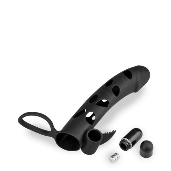 Silikoncockring och vibratorstimulator