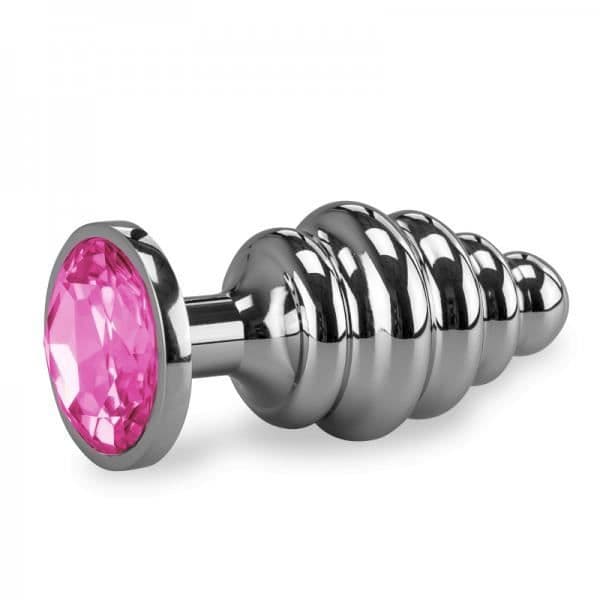 XL Twisted Rosebud Anal Jewel - Rose Quartz Non Rose Quartz