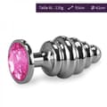 Miniatyrbild 1 av 2: XL Twisted Rosebud Anal Jewel - Rose Quartz Non Rose Quartz