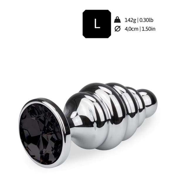XL Twisted Rosebud Anal Jewel - Onyx Non Onyx