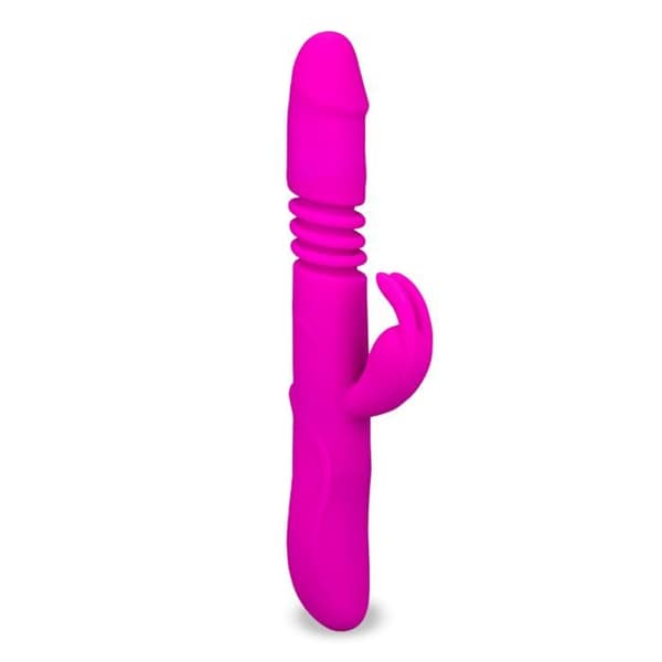 Sextoy - KÄRLEK &amp; VIBRATIONER - Vibro Kanin Upp &amp; Ner - Silikon - 27 cm - 12 vibrationslägen