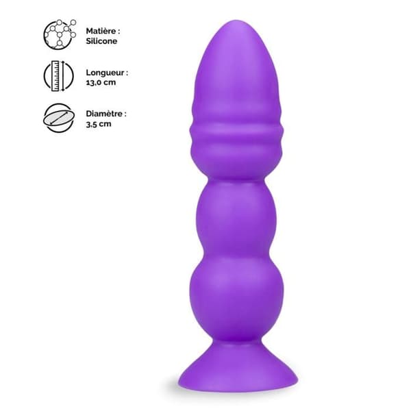 XL Stel Anal Rosenkrans Icke lila