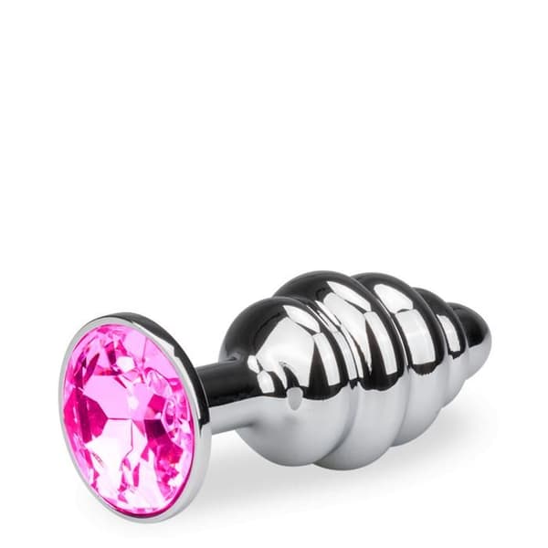 Rosebud Anal Jewel Twisted Small-Rose Quartz Non-Rose Quartz