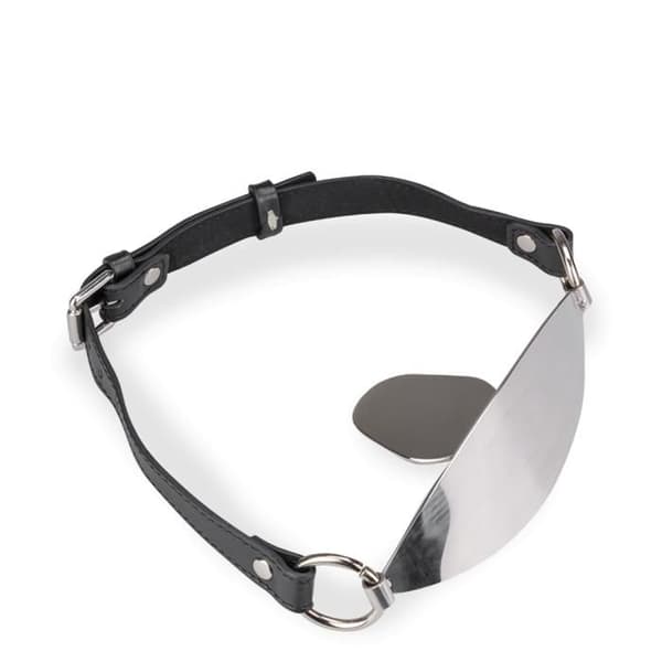 Platt metall och konstläder gag