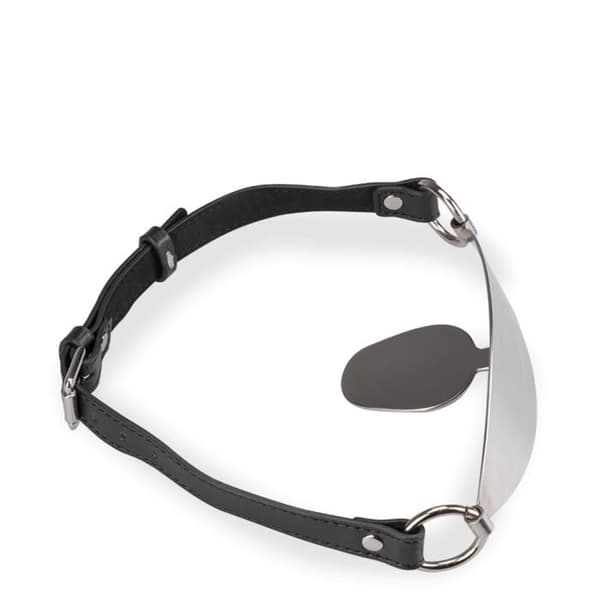 Platt metall och konstläder gag