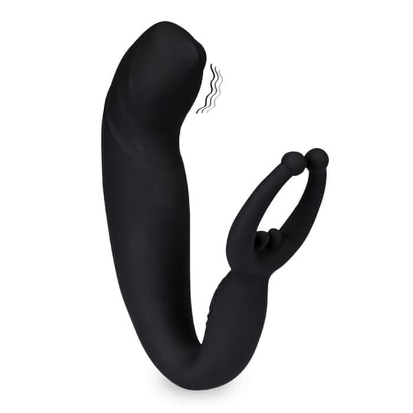 Demon Black vibrerande prostata- och testikelstimulator