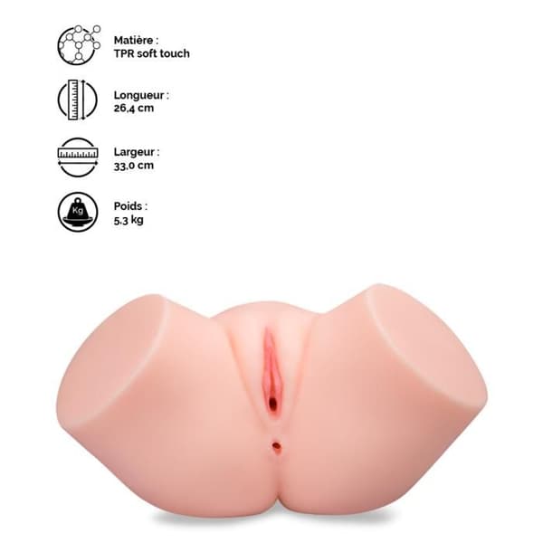 Rumpan anus slidan realistisk hudstruktur 5,3 kg Barbara