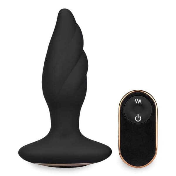 Aïnata Black fjärrstyrd vibrerande analplugg