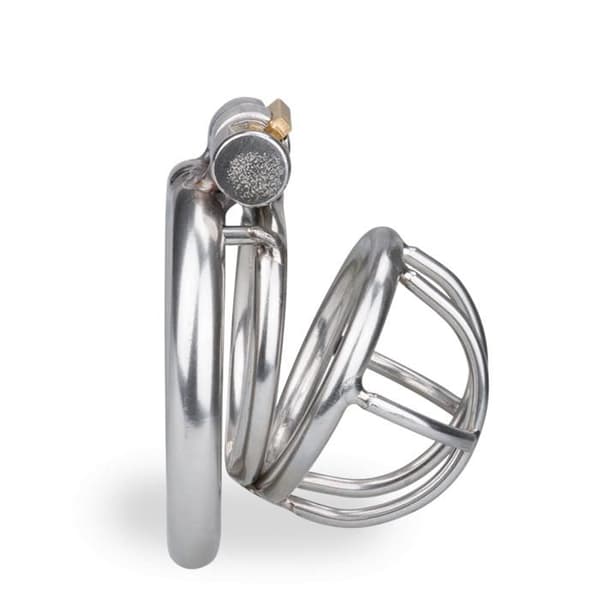 Kort penisbur - Clink M - Rostfritt stål - Magic Lock - Vit