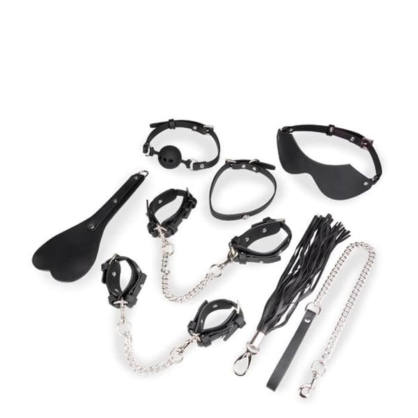 Kit bondage BDSM 8 delar veganläder