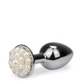 Miniatyrbild 1 av 4: Rosebud analplugg med pärlor Pearl White