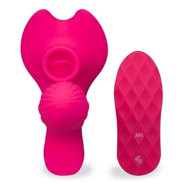 Vibrerande trosor special för cunnilingus och värmande dildo