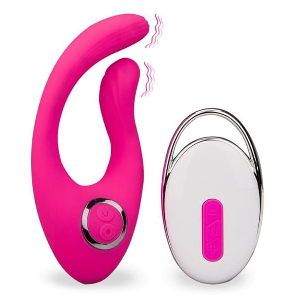 Böjd klitoris vibrator 12 lägen USB magnetisk Rosa