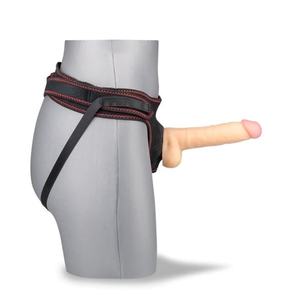 Realistisk sugdildo med Jupiter-sele
