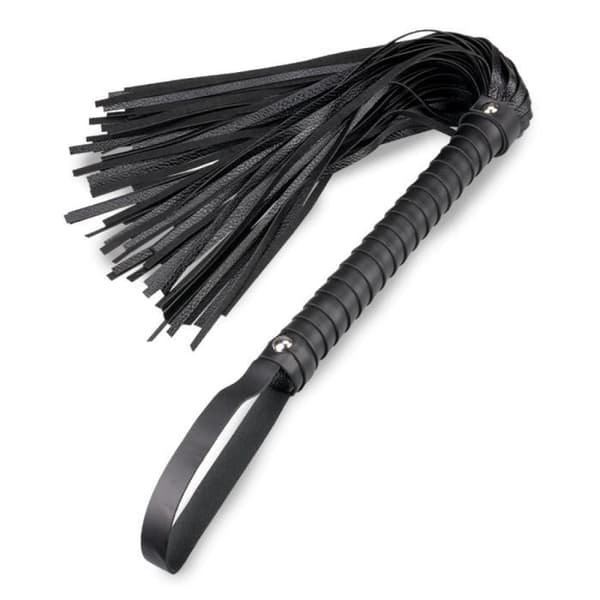 Martinet BDSM Indy Noir - BDSM-tillbehör - Indy - Längd 52,0 cm - Handtag 22,5 cm - Syntetläder - Hängslinga
