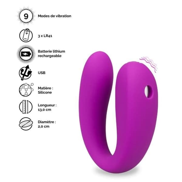Liten vibrator för par Lilo Violet