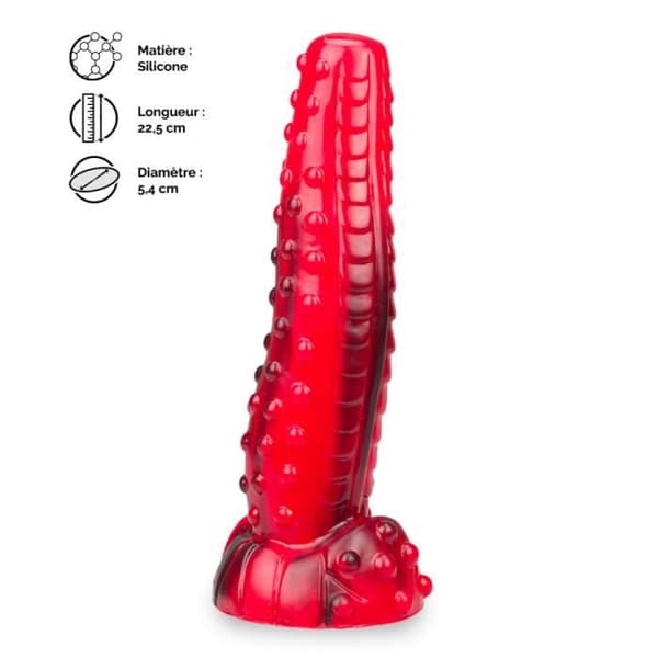 Sextoy - Tigre Rouge - Flexibel Dildo - Längd 22,5cm - Diameter 5,4cm