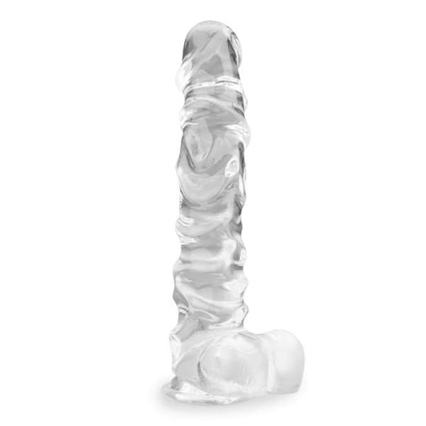 Lång sugkoppsdildo Peter L Crystal