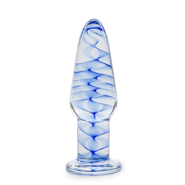 Plug i glas Mist Bleu - Vuxen - Progressiv diameter - Original design - Lätt att rengöra