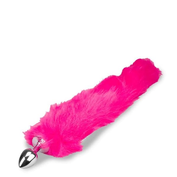 Fuschia vegansk pälsräv svansplugg